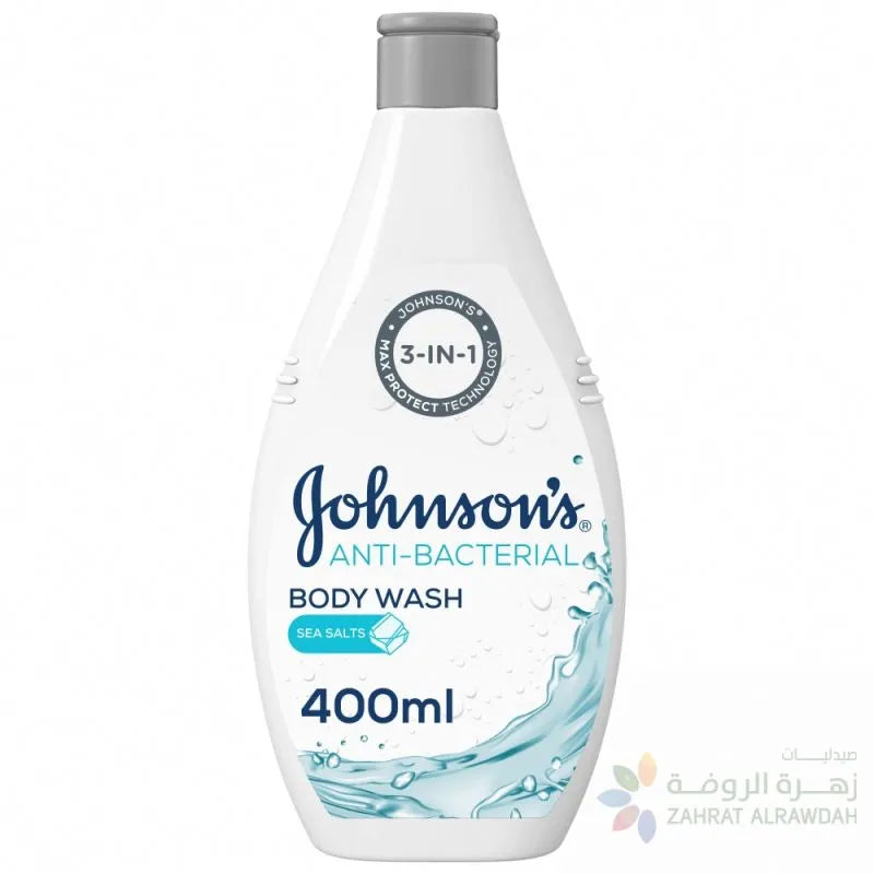 JOHNSON'S Anti-Bacterial Body Wash Sea Salt 400ML