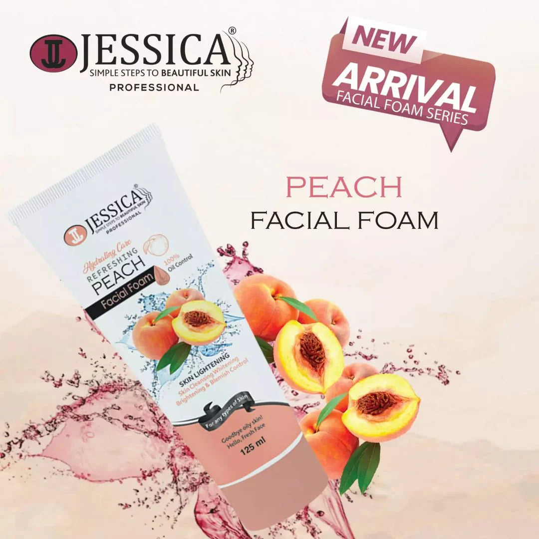 Jessica Refreshing Peach Facial Foam - 125ml