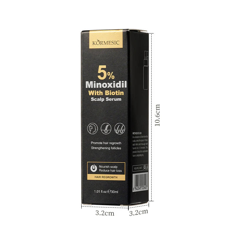 KORMESIC Minoxidil With Biotin Hair Regrowth Scalp Serum 30ml