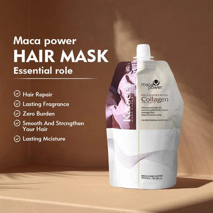 Karseell Collagen Hair Treatment Mask - Deep Repair Conditioning Argan Oil Collagen Hair Mask 500ml