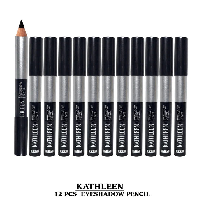 Kathleen 12pcs Black Jumbo Eye liner Pencil