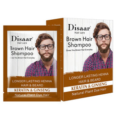 Disaar Natural Brown Hair Dye Shampoo Clean Scalp Nourishing & Organic Shampoo - 25ml