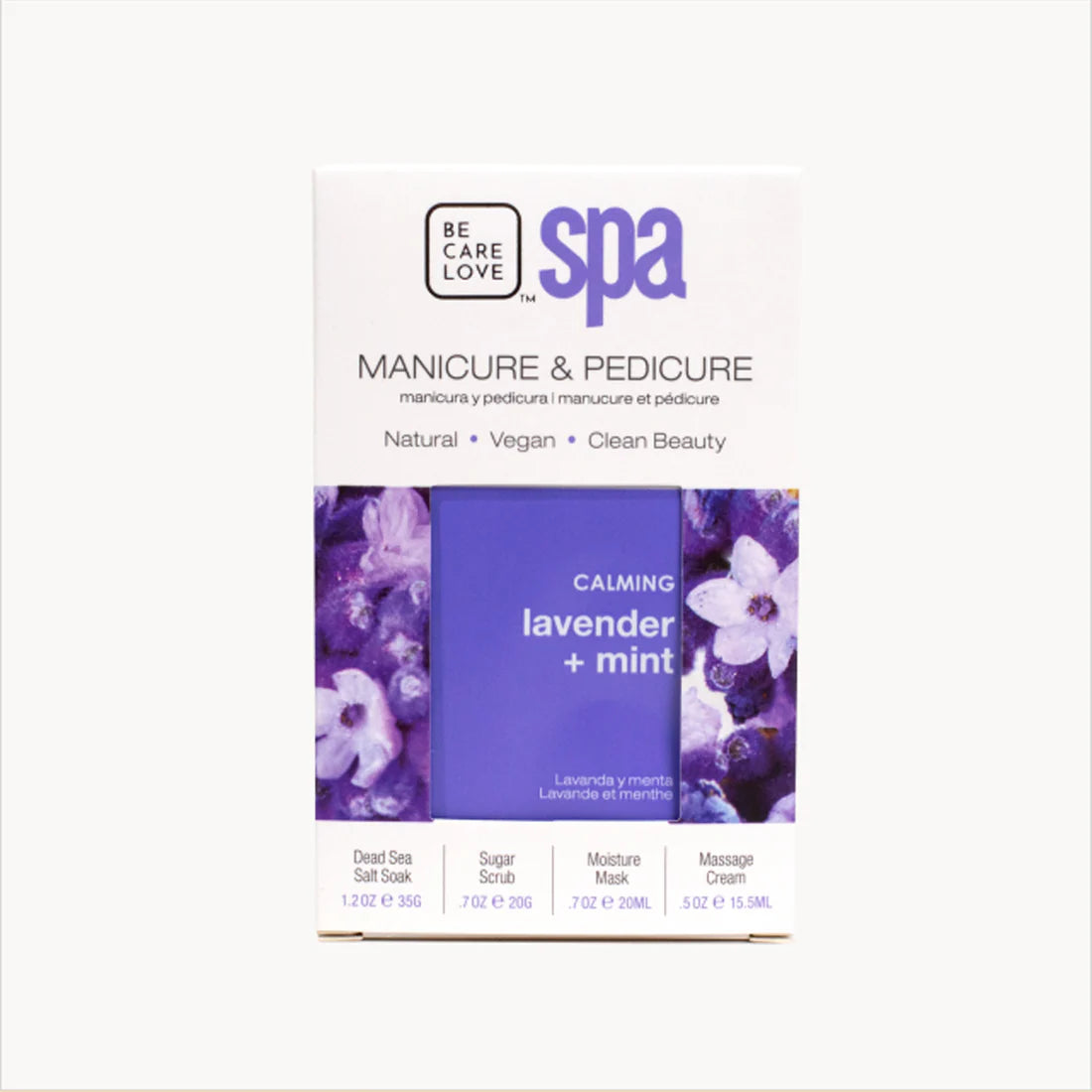 Be Care Love Lavender and Mint Calming Spa 4 Pcs Set