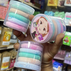 5 Pcs Makeup Puff Jar