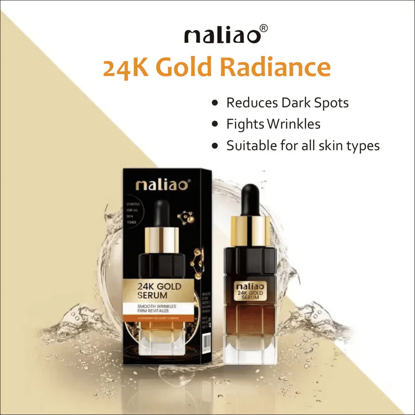 Maliao 24K Gold Serum for Smoothing Wrinkles & Revitalizing Skin - 30ml