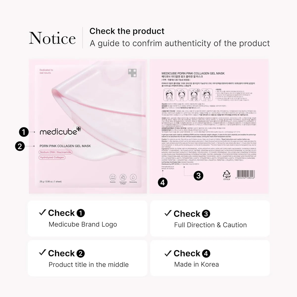 Medicube PDRN Pink Collagen Gel Mask 28g