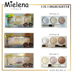 Mielena 3 in 1 Highlighter Palette Each