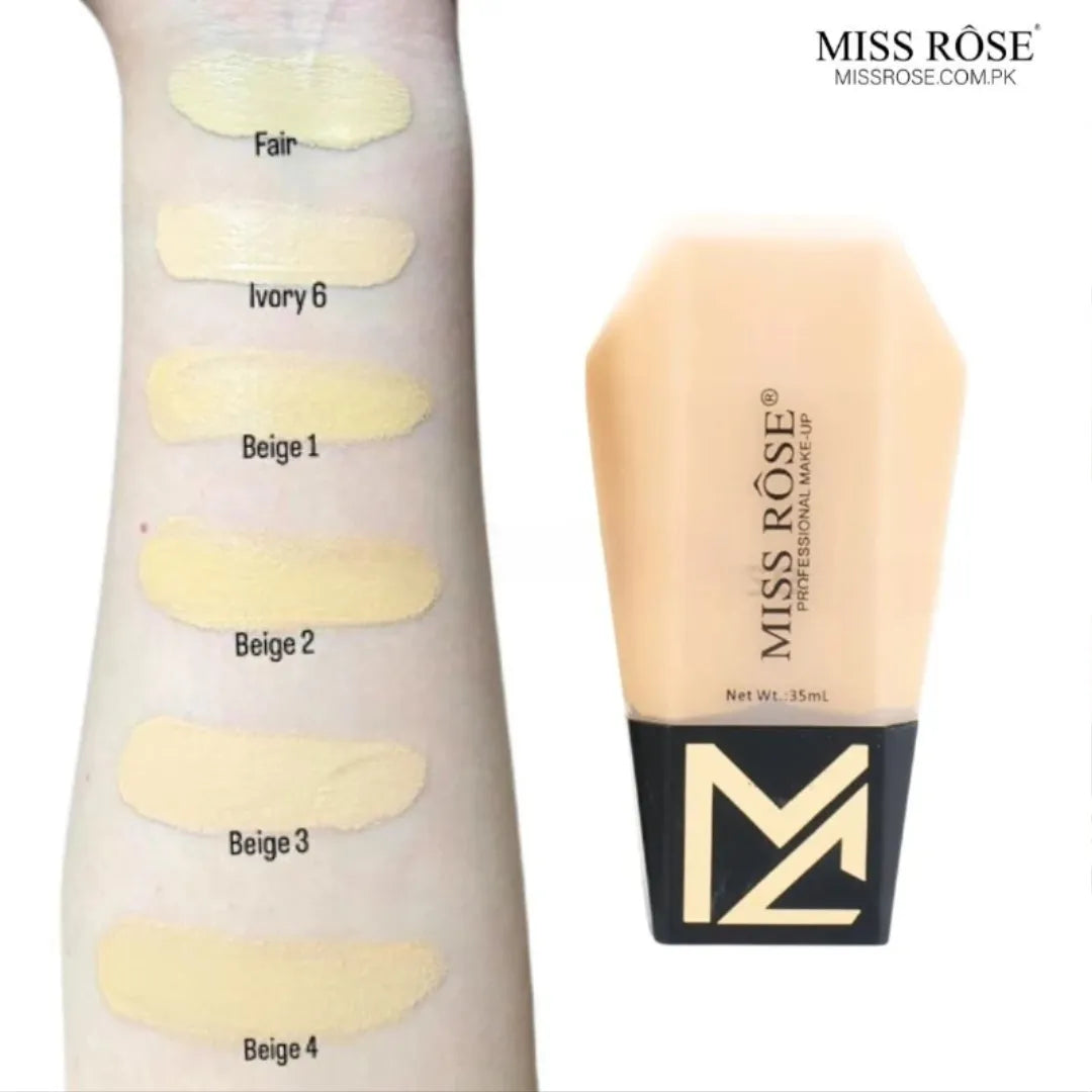 Miss Rose New High Coverage Foundation - 35ml