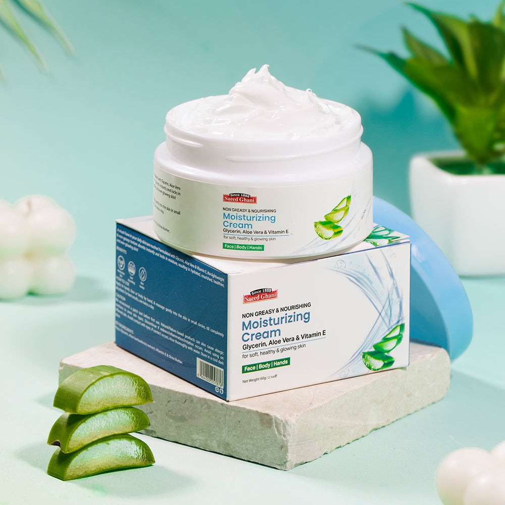 Saeed Ghani Glycerin, Aloe Vera &amp; Vitamin E Moisturizing Cream – 60g