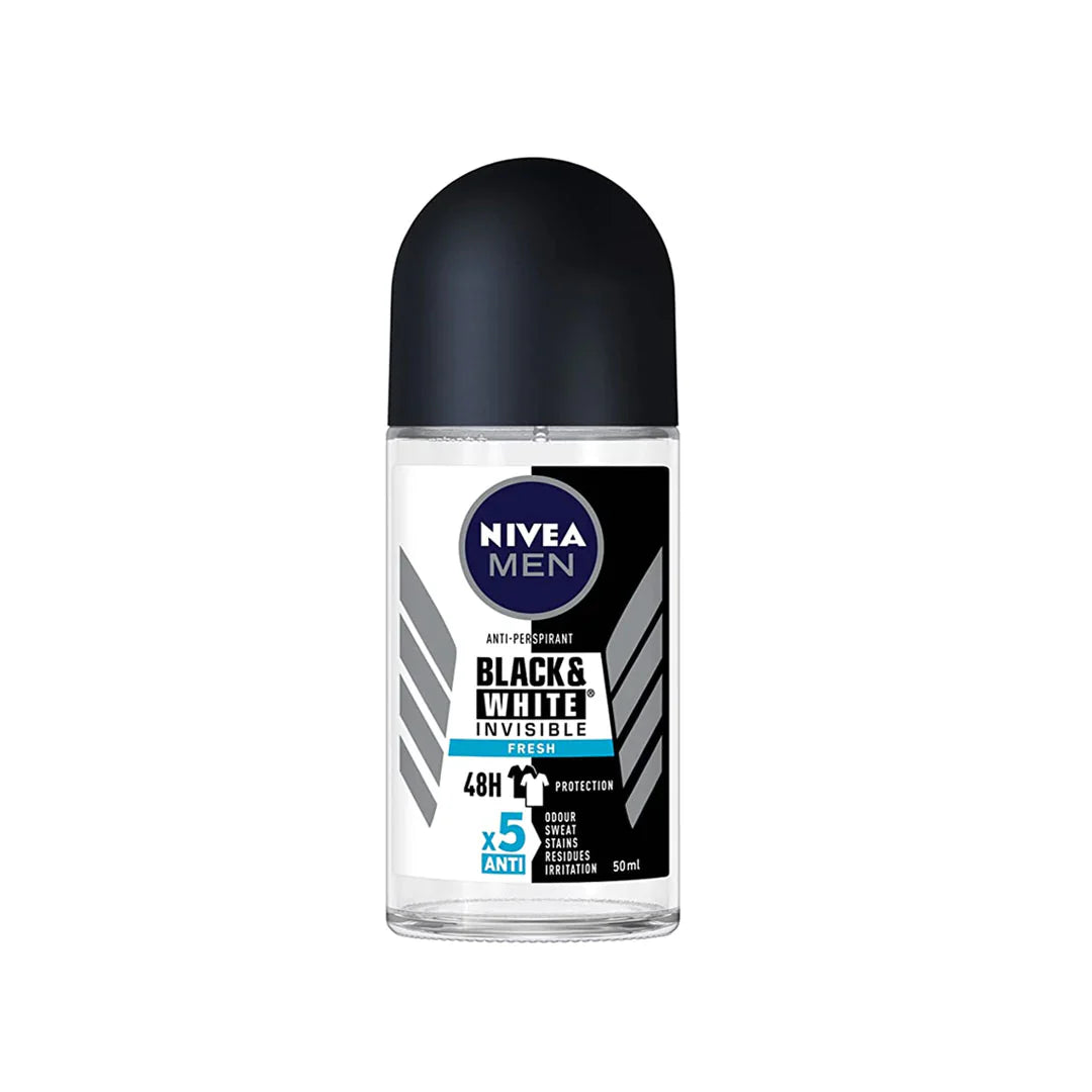 NIVEA Deodant Roll On Men Invisibel Black & White 50ML