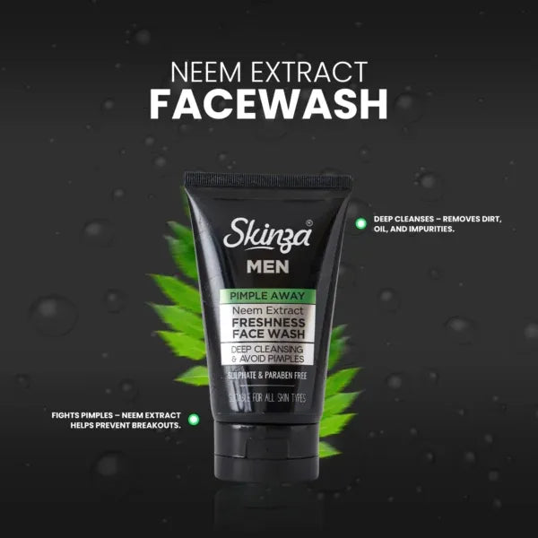 Skinza Men Pimple Away Neem Extract Facewash - 100ml