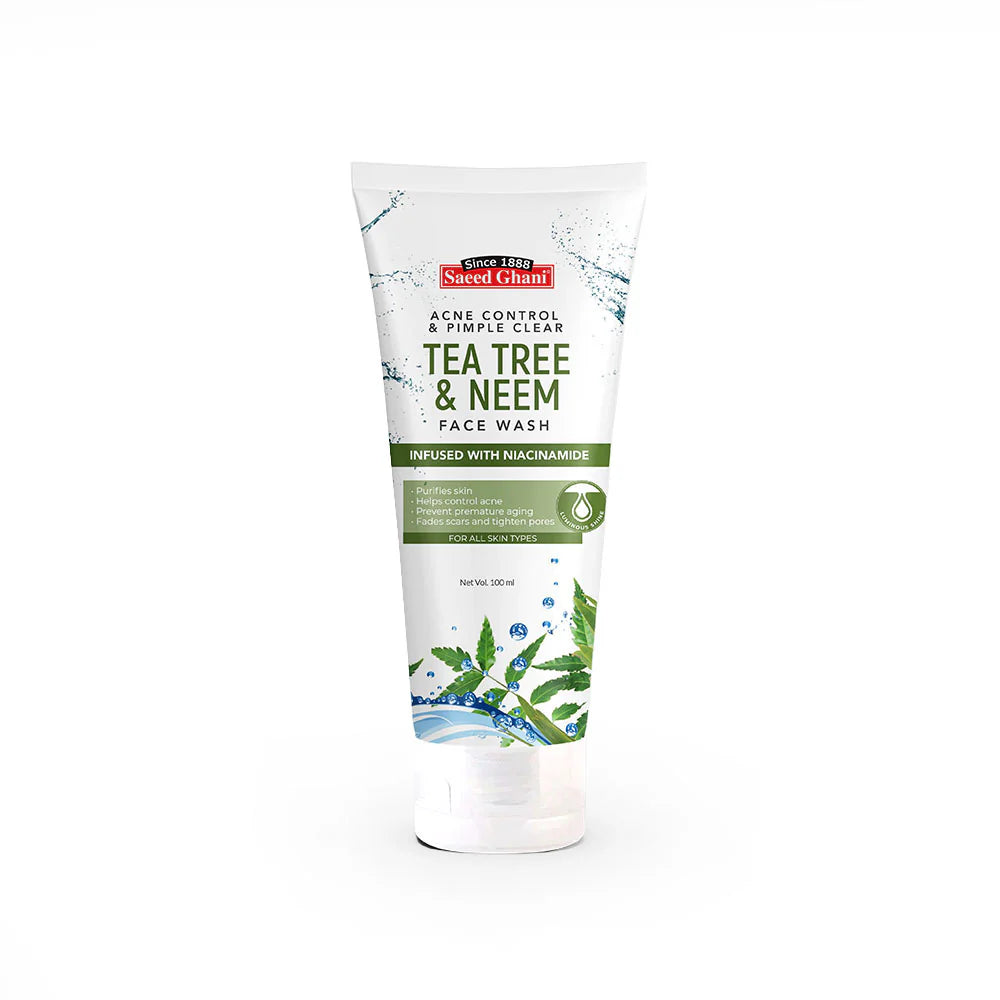 Saeed Ghani Acne Control &amp; Pimple Clear Tea Tree &amp; Neem Face Wash – 100ml