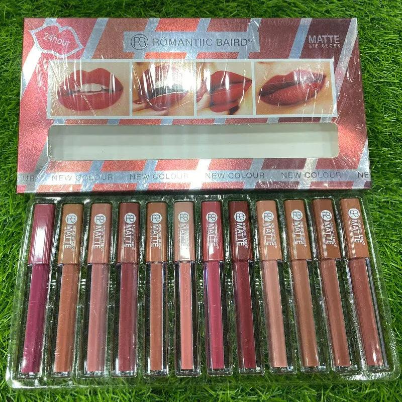 12 Pcs Romantic Baird New Color Matte Lip Gloss