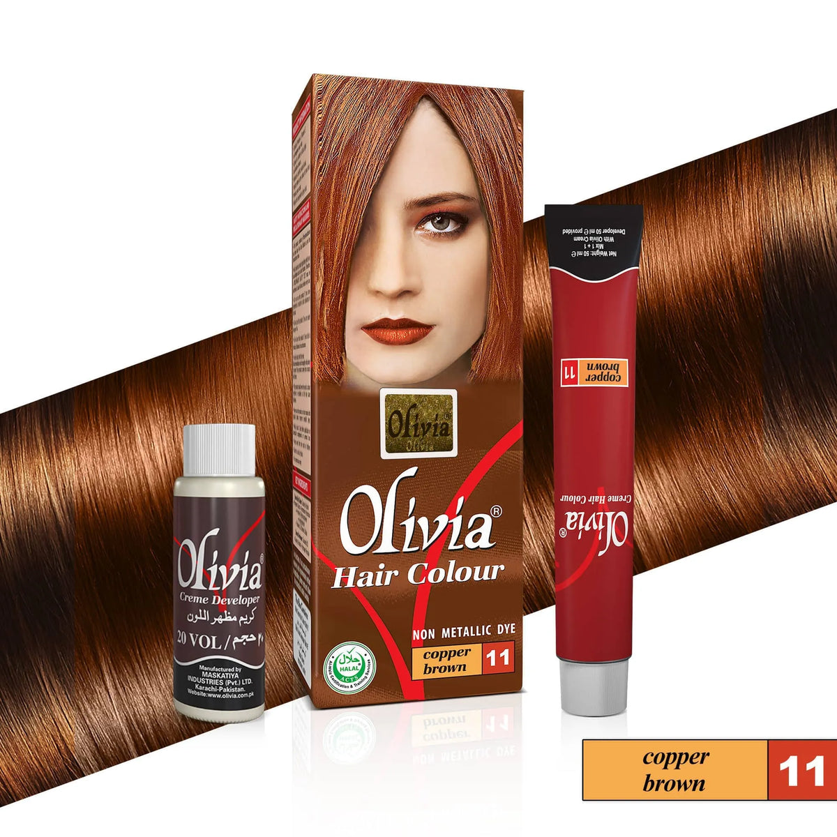 Olivia Hair Colour (Copper Brown 11)