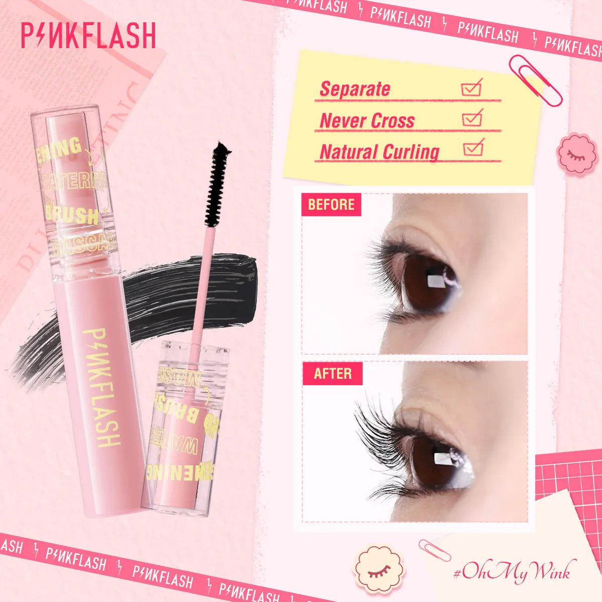 PINKFLASH Limitless Eyelash Fiber-Filled Mascara