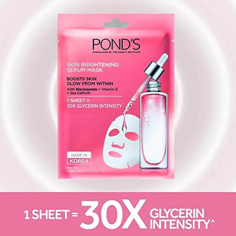 Pond’s Skin Brightening Serum Mask With Vitamin E & Niacinamide 21q