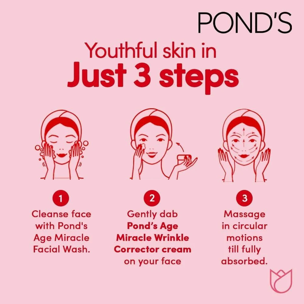 Ponds Age Cream Miracle Night Cream, Anti-Wrinkle Night Moisturizer