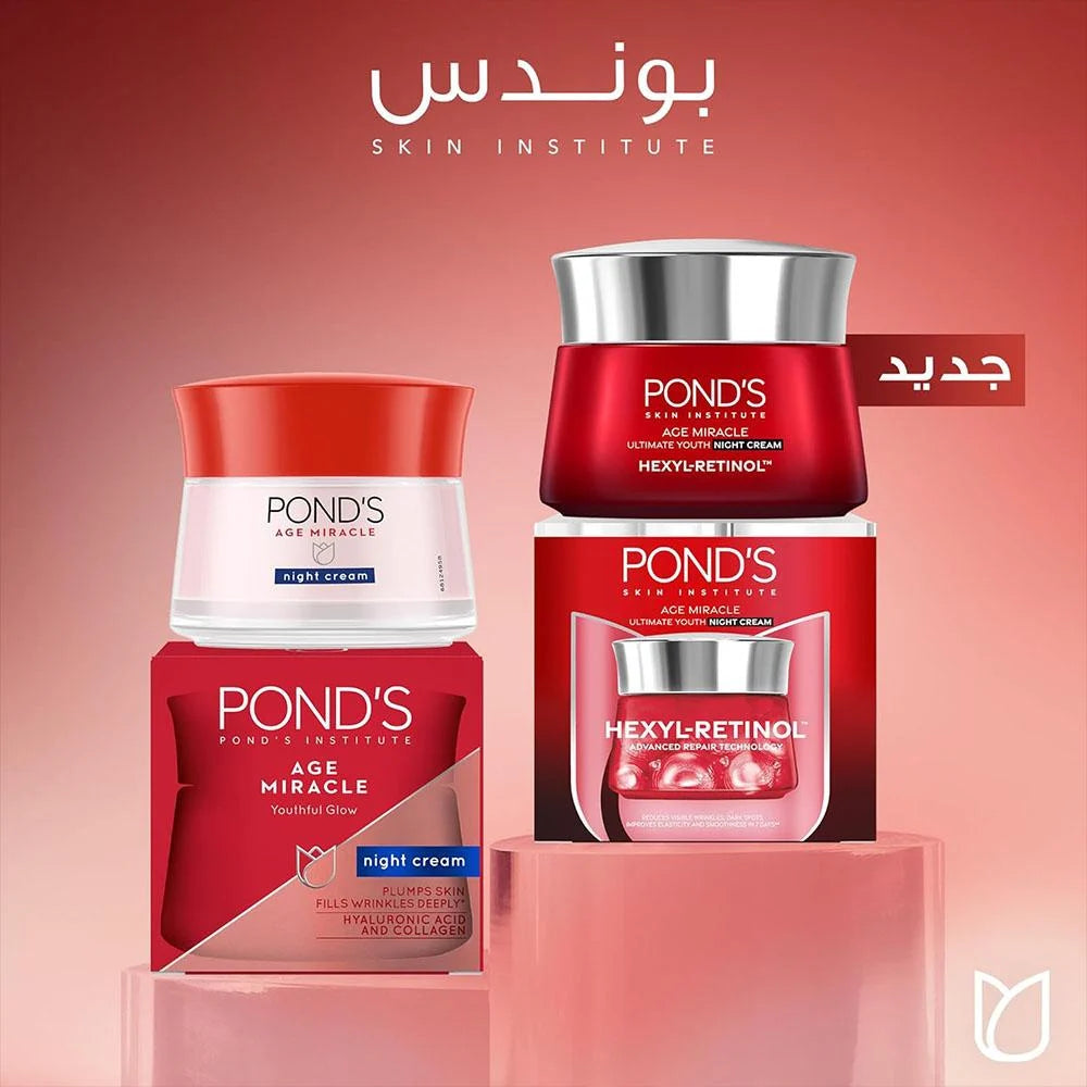 Ponds Age Cream Miracle Night Cream, Anti-Wrinkle Night Moisturizer