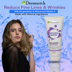 Dermarich Face Wash For Anti Aging, Reduce Fine Lines & Wrinkles With Retinol & Niacinamide - 100ml