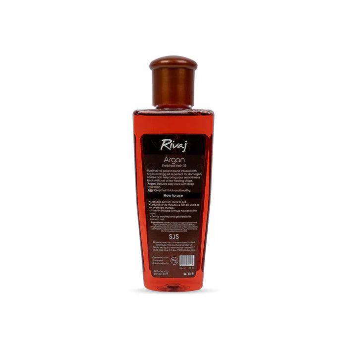 Rivaj UK Argan & Egg Enriched Hair Oil - 100ml