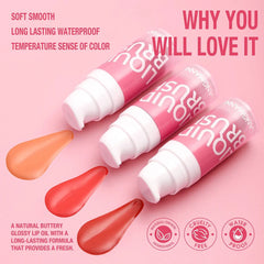 Romantic Rain Natural Beauty Cheeks Liquid Blush (Pack Of 3Pcs)