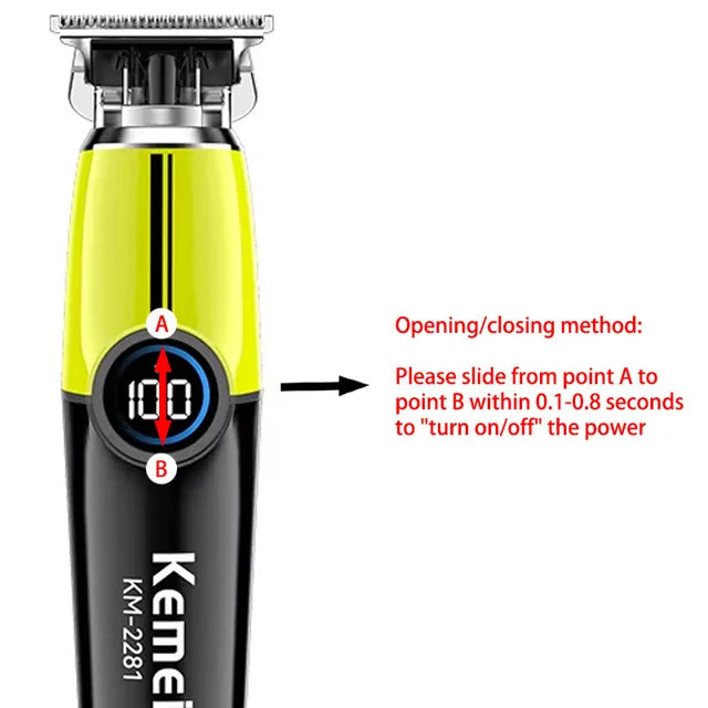 Kemei KM-2281 Electric Hair Clipper – Dual-Tone Stylish Design, USB Rechargeable, Professional Trimming & Styling Tool