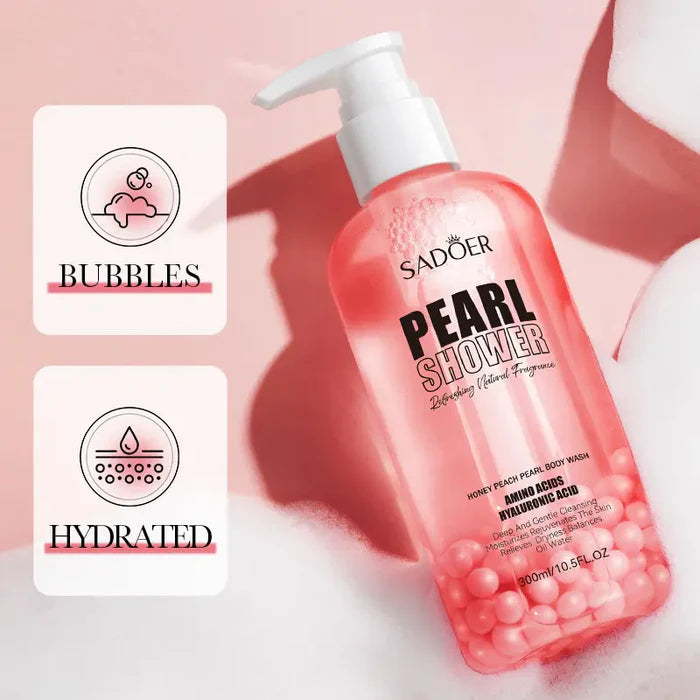SADOER Natural Organic Peach Pearl Fragrant Shower Gel - 300ml