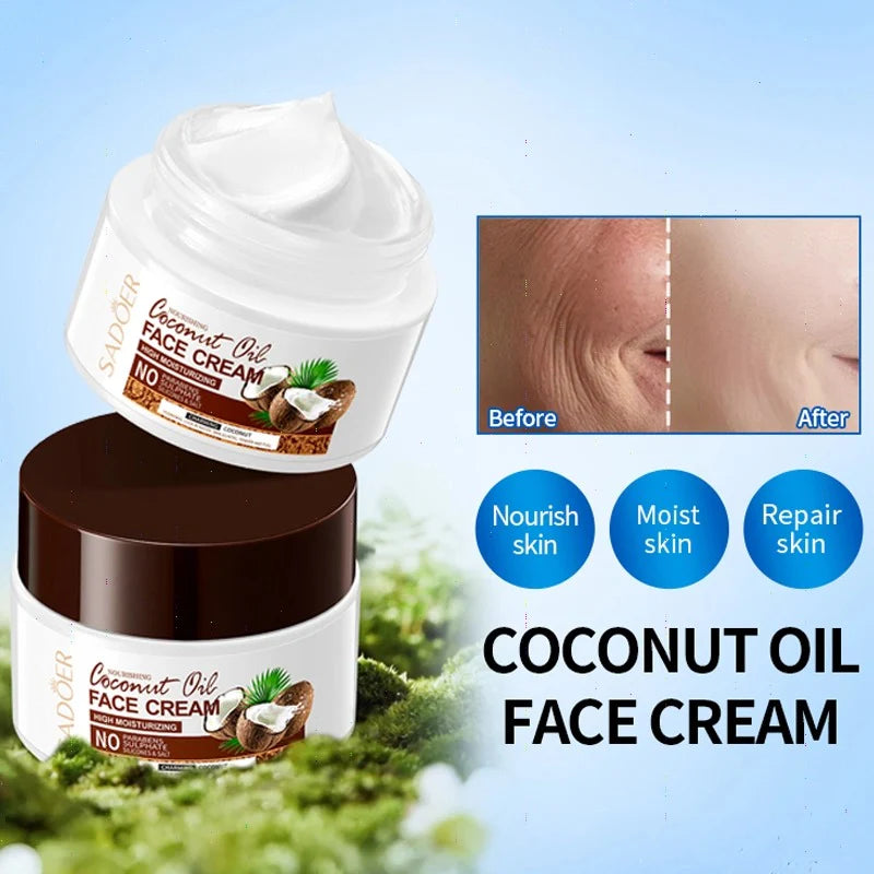 SADOER Nourishing Coconut Oil Moisturizing Face Cream  - 50gm