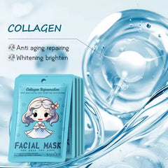 SADOER Pack of 06 Princess Hyaluronic Acid Collagen Face Mask