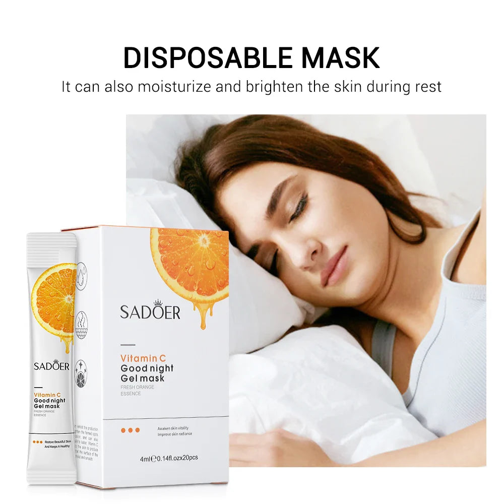 SADOER Vitamin C Goof Night Sleeping Gel Mask 20Pcs