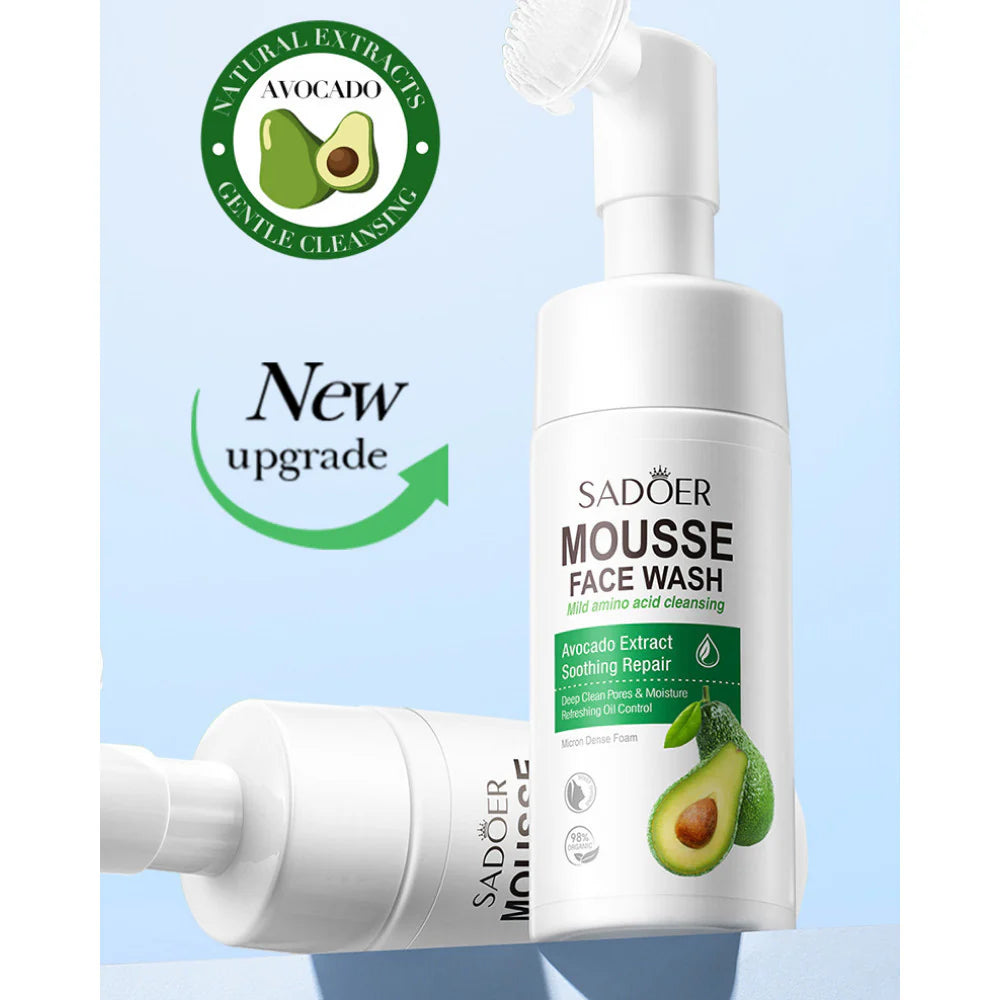 SADOER Avocado Mild Amino Acid Cleansing Mousse Face Wash - 120ml