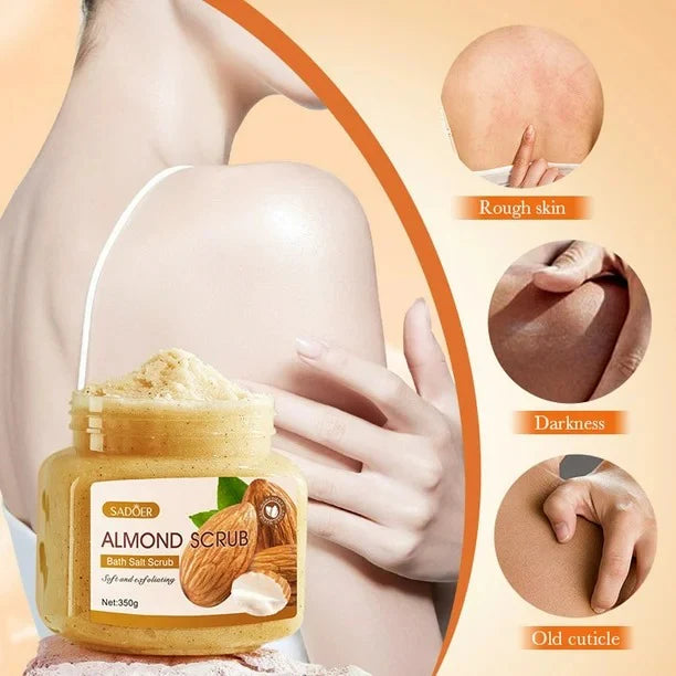 Sadoer Almond Scrub Soft And Exfoliating Bath Salt Scrub - 350g