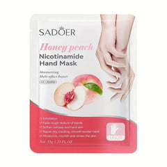 Sadoer Honey Peach Nicotinamide Moisturizing Hand Mask