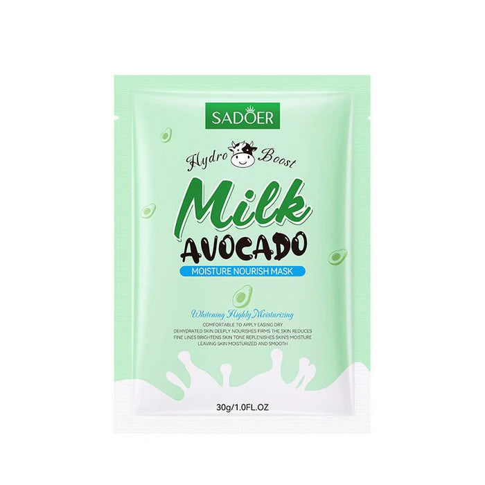 Sadoer Hydrating and Moisturising Hydro Boost Milk Avocado Sheet Mask - 30g