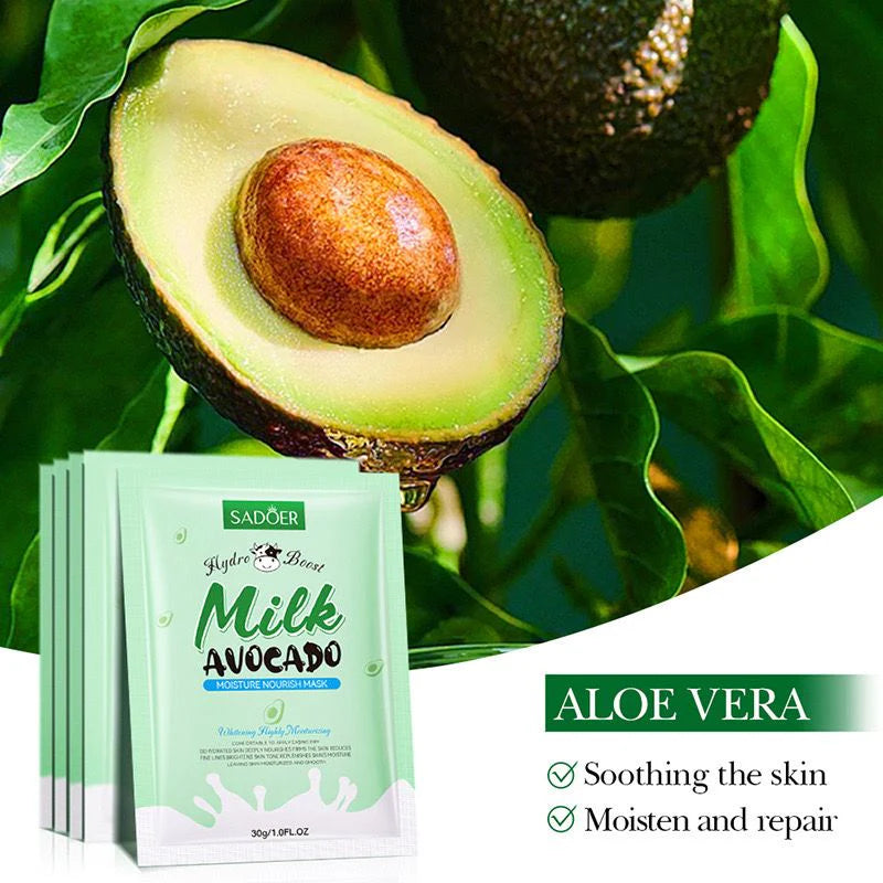 Sadoer Hydrating and Moisturising Hydro Boost Milk Avocado Sheet Mask - 30g