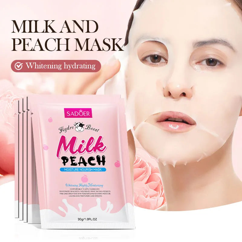 Sadoer Hydrating and Moisturising Hydro Boost Milk Peach Sheet Mask - 30g