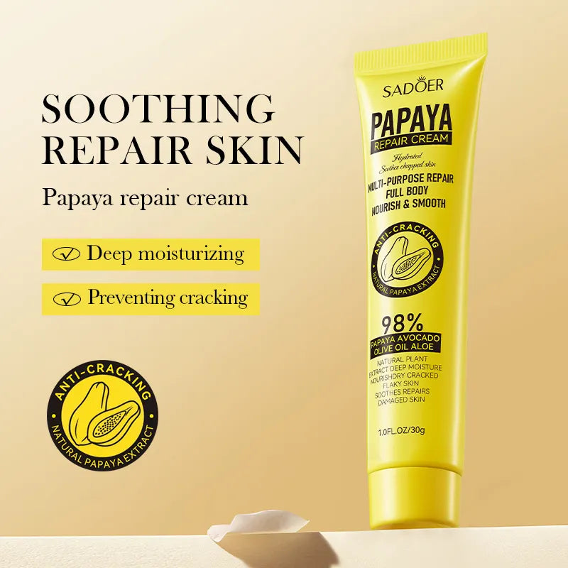 Sadoer Multi-purpose Repair Full Body Nourish and Smooth Papaya Repair Cream - 30g