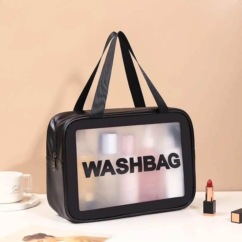 Women Portable Travel Wash Bag Transparent Waterproof Makeup Storage