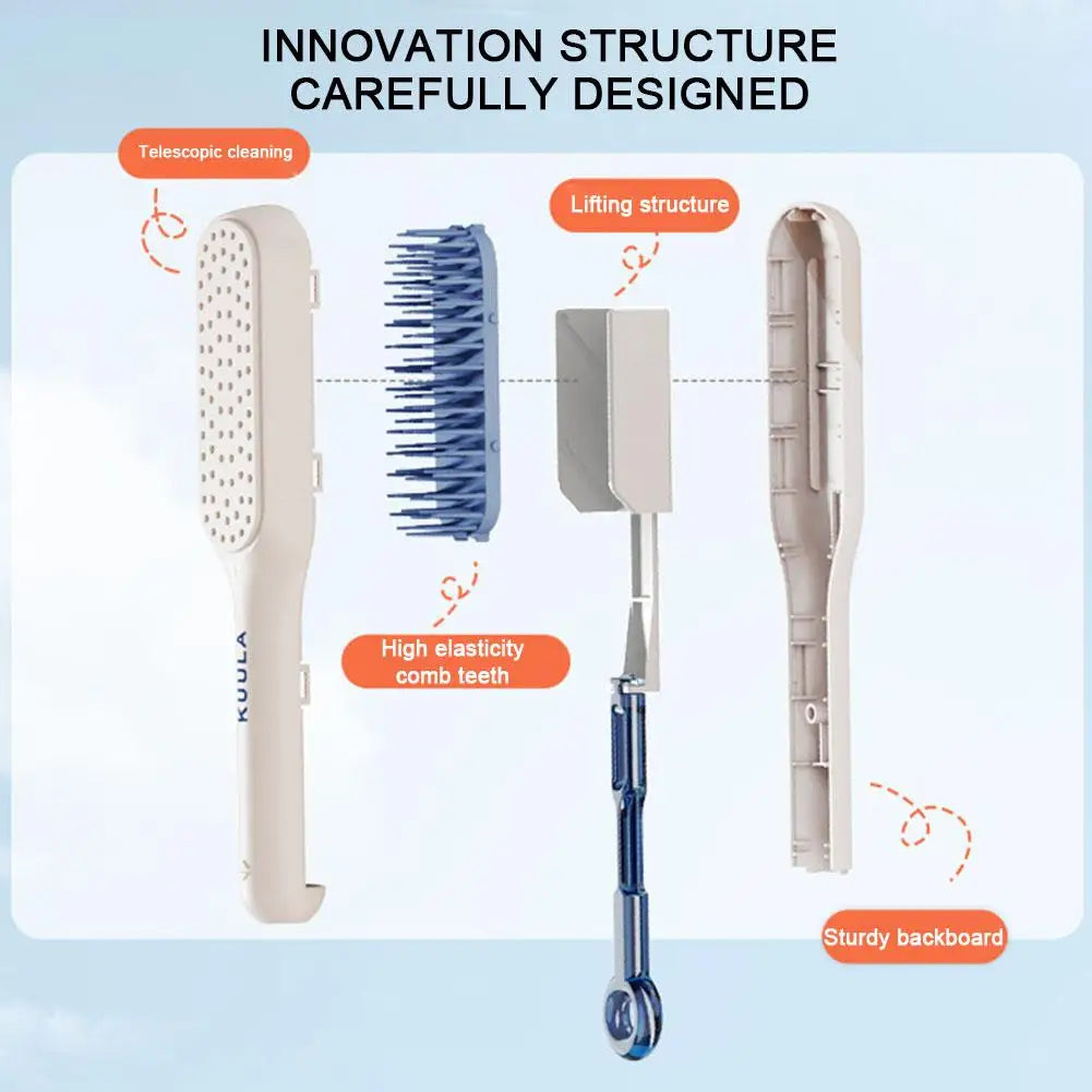 Self-Cleaning Anti-Static Massage Comb