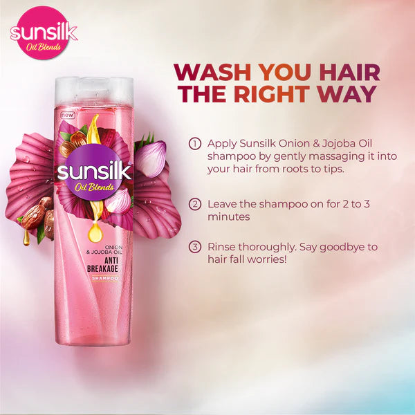 Sunsilk - Oil Blends Onion & Jojoba Oil Shampoo - 380Ml