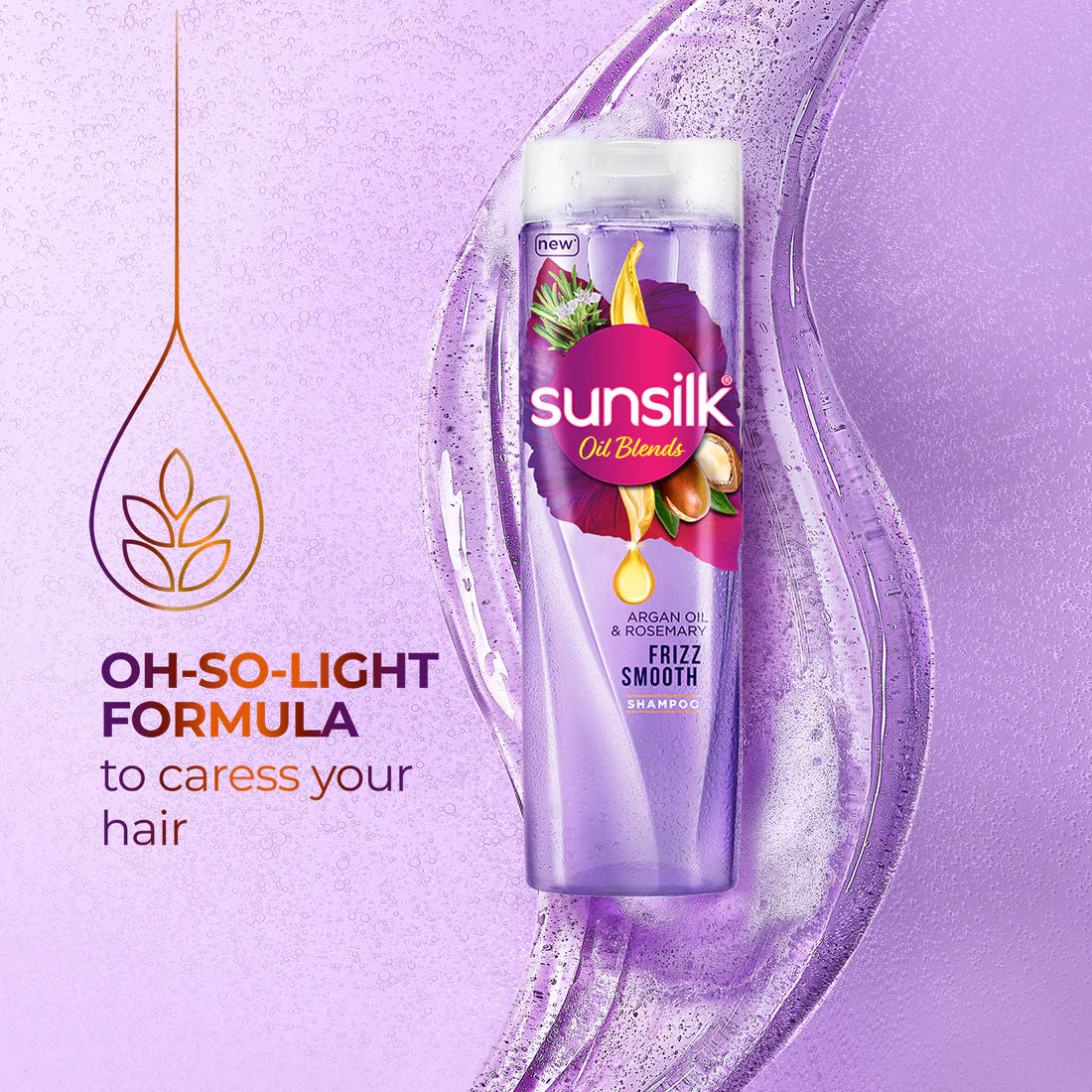 Sunsilk - Oil Blends Rosemary & Argan Oil Shampoo - 380Ml