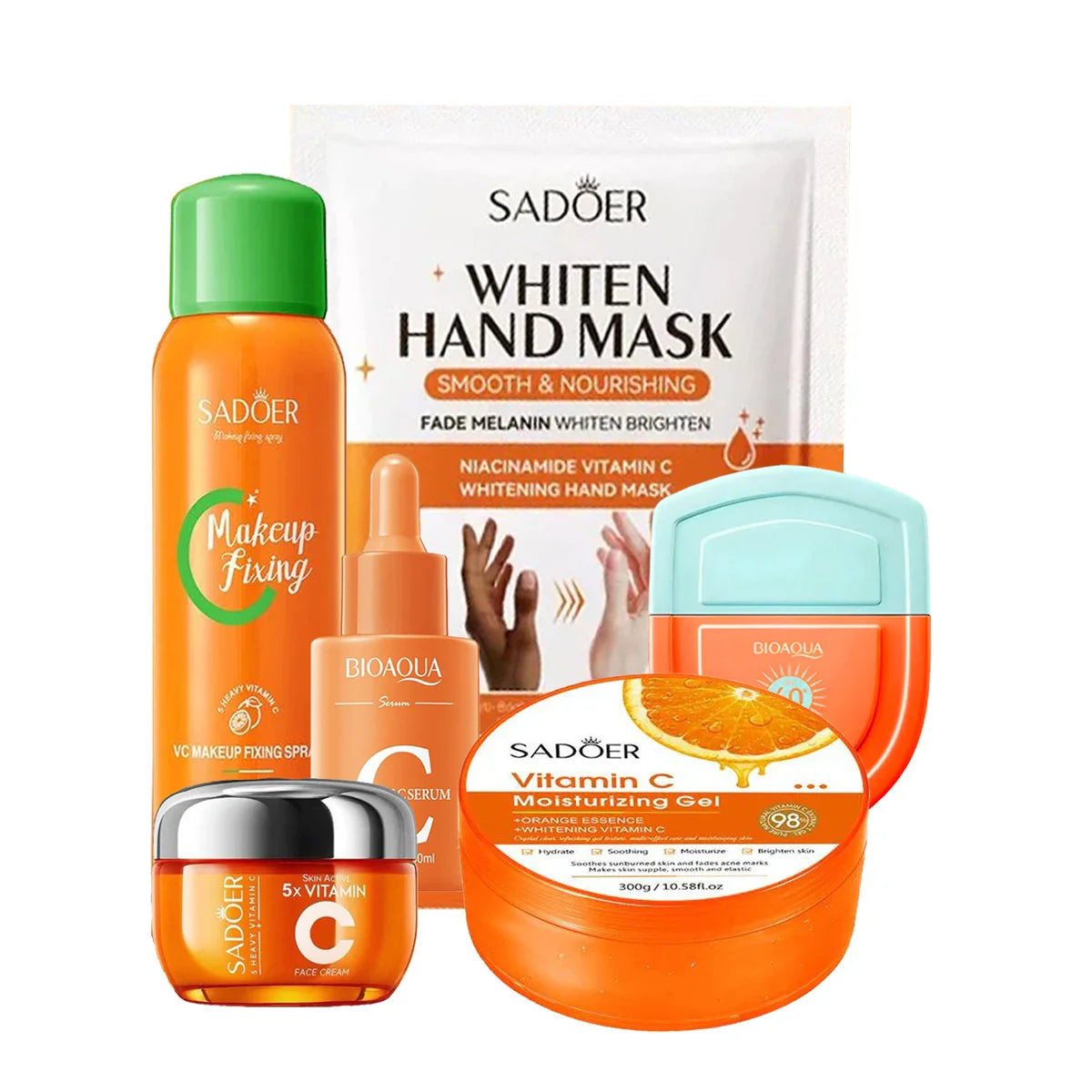 Pack of 06 Sadoer & Bioaqua Vitamin C Skincare Combo