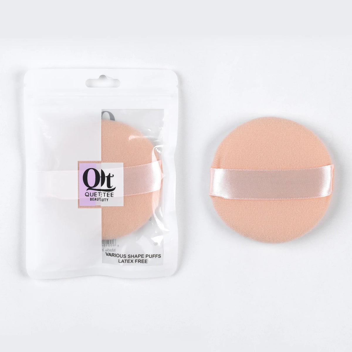 Quetee Beauty Professional Round Shape Makeup Puffs in Skin Color