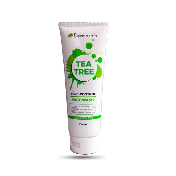 Dermarich Tea Tree Face Wash For Acne & Pimples With Tea Tree & Neem Extract - 100ml