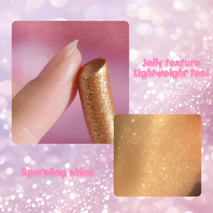 USHAS Jelly Eyeshadow Stick – Long Lasting Metallic Shimmer Eye Color