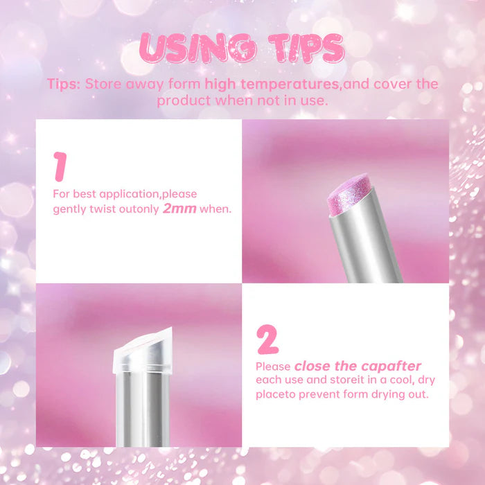 USHAS Jelly Eyeshadow Stick – Long Lasting Metallic Shimmer Eye Color