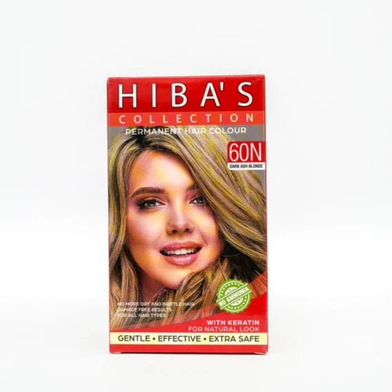 Hibas Collection Hair Color 60N Dark ASH Blonde (60-ml)