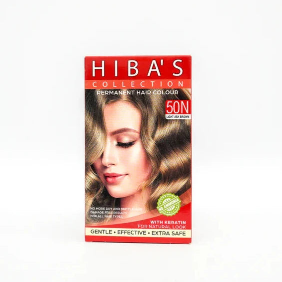 Hibas Collection Hair Color 50N Light ASH Brown (60-ml)