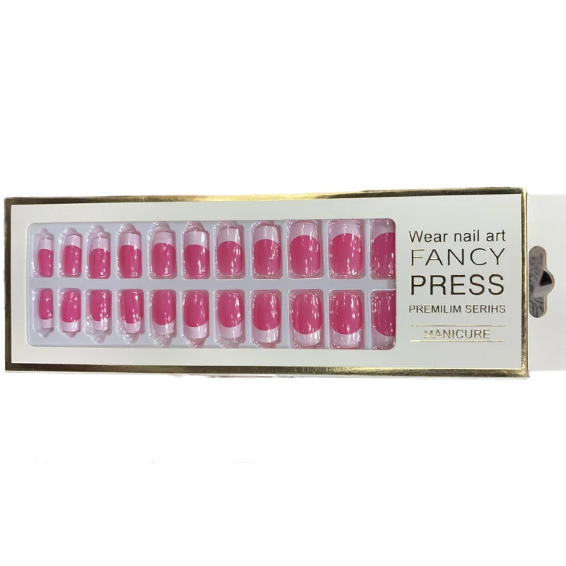 24 Pieces Casual Press On Artifical Nails