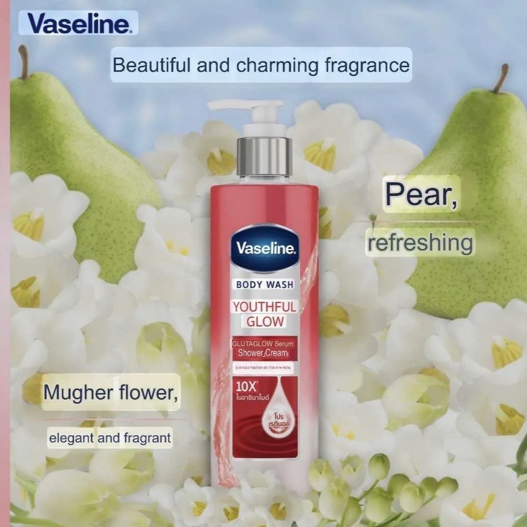 Vaseline Youthful Glow Glutaglow Body Wash 425ml (Made In Thailand Master Dupe)